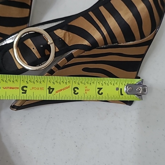 Jessica Simpson PENN opentoe animal print slingback platform wedges size 8.5 - Picture 11 of 11